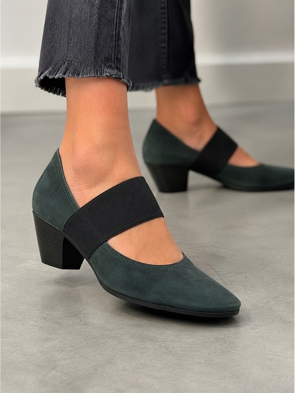 Arche France Green Suede Mary Jane Heels EU 39 US 8.5 New No Box 🇫🇷 France